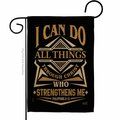 Patio Trasero G135218-BO Who Strengthens Me Religious Bible Verses Double-Sided  Garden Flag, Multi Color PA3912089